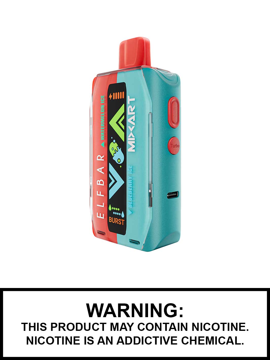 Blueberry Watermelon Ice Elf Bar Mixart 40K Vape, 20mL Blueberry Watermelon Ice Elf Bar Mixart 40K Vape, 20mL