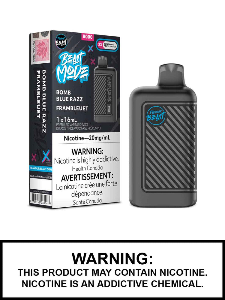 Bomb Blue Razz Flavour Beast Beast Mode Disposable Vape, Vape360 Canada