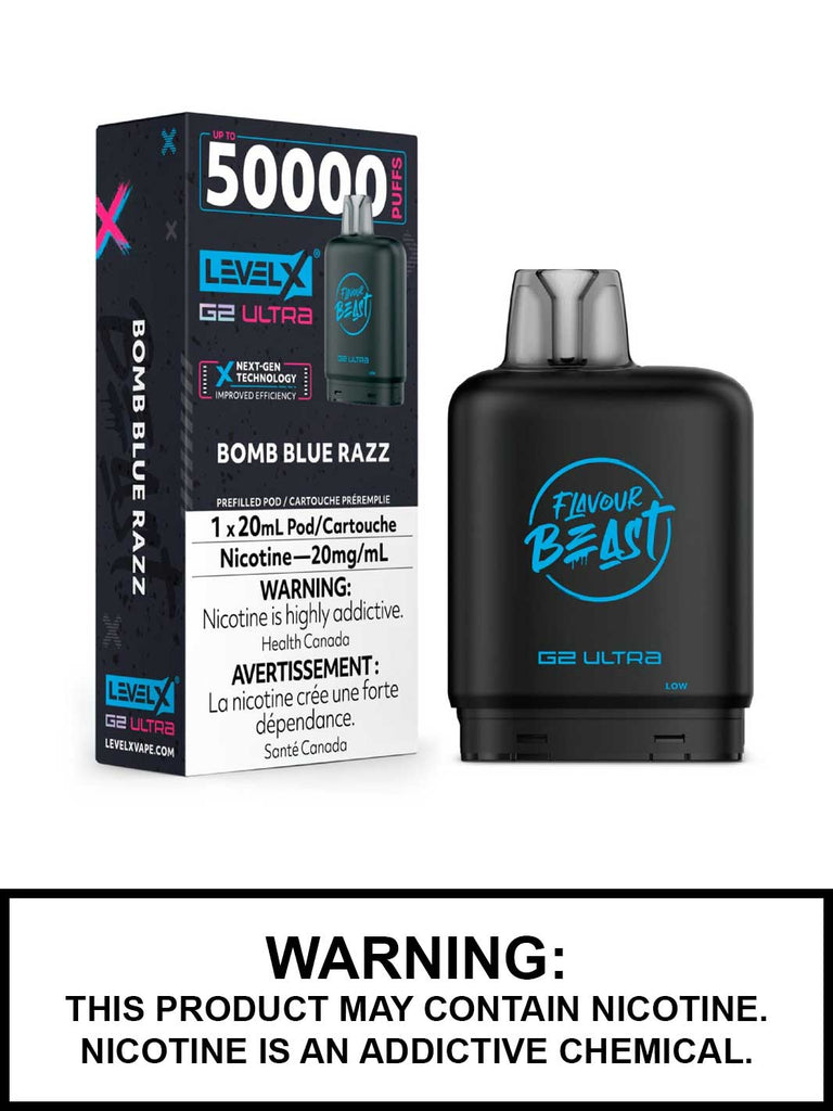 BOОWY「INSTANT　LOVE」 Bomb Blue Razz Flavour Beast Level X Ultra Pods, 50K Puffs