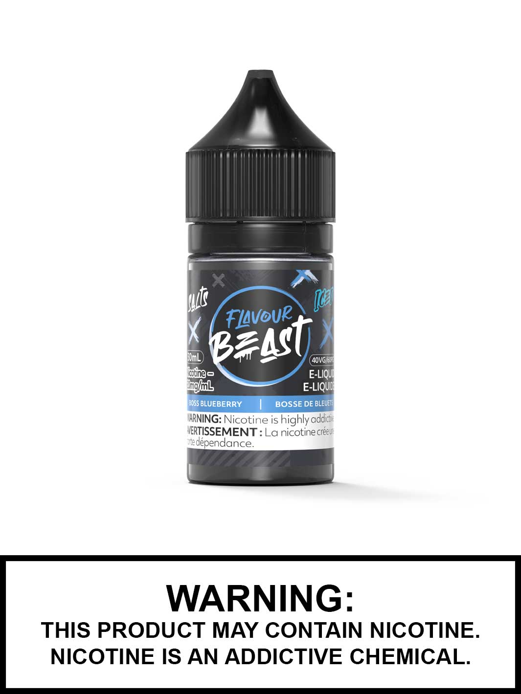 Boss Blueberry Iced Flavour Beast Salts, Salt Nic Flavour Beast Flavours, Vape360 Canada