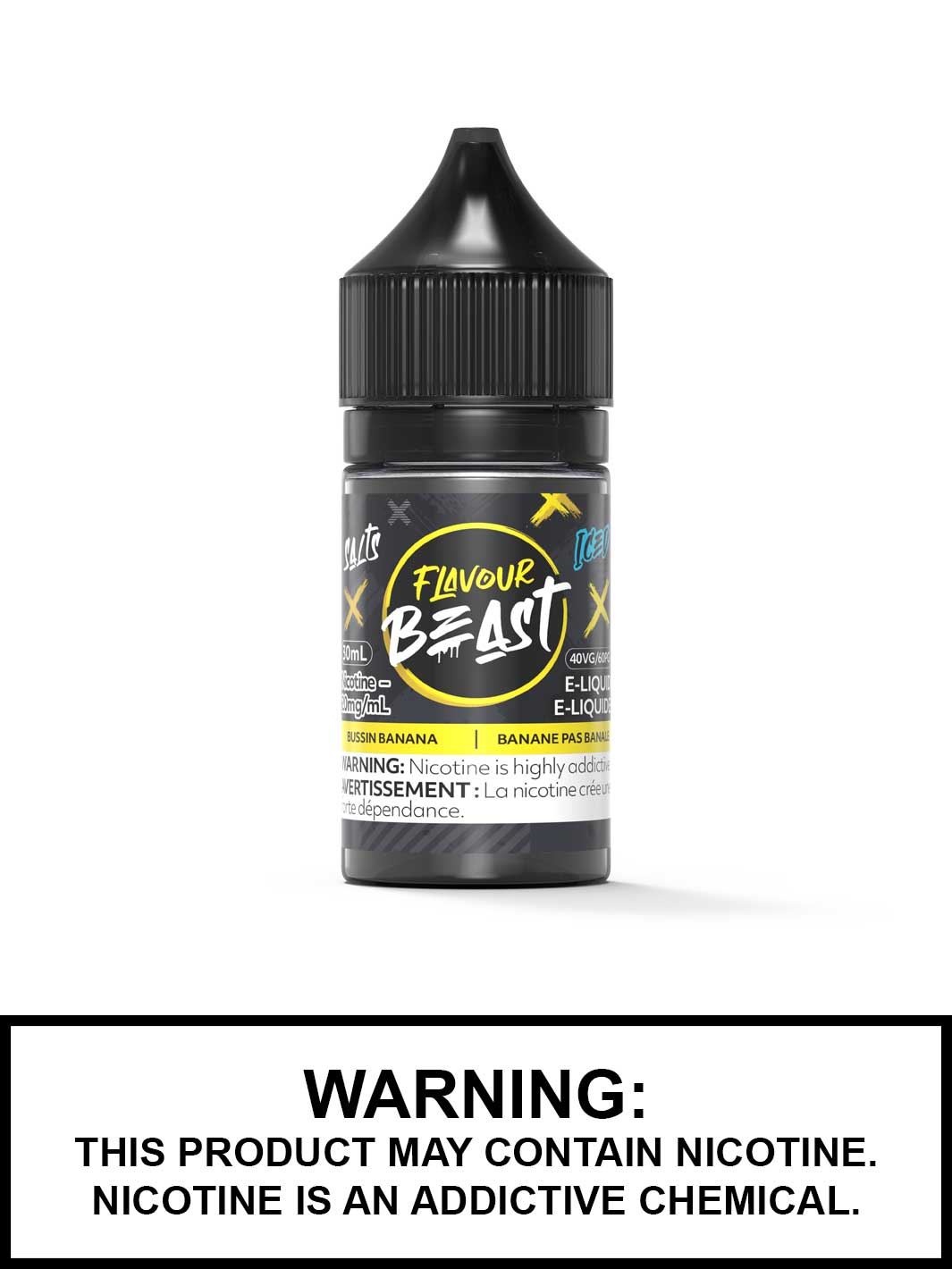 Bussin Banana Iced Flavour Beast Salt Nic - 30mL & 60mL Bussin Banana Iced Flavour Beast Salt Nic - 30mL & 60mL