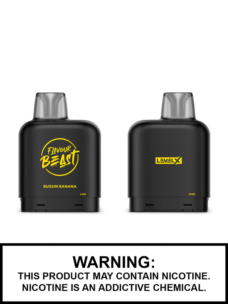 Bussin Banana Iced Level X Flavour Beast Pods, Vape360 Canada