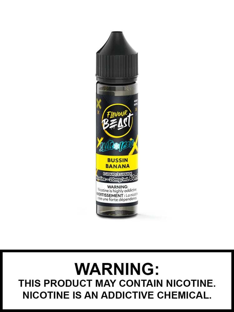 Bussin Banana Iced Flavour Beast Salt Nic, 60mL Vape Juice