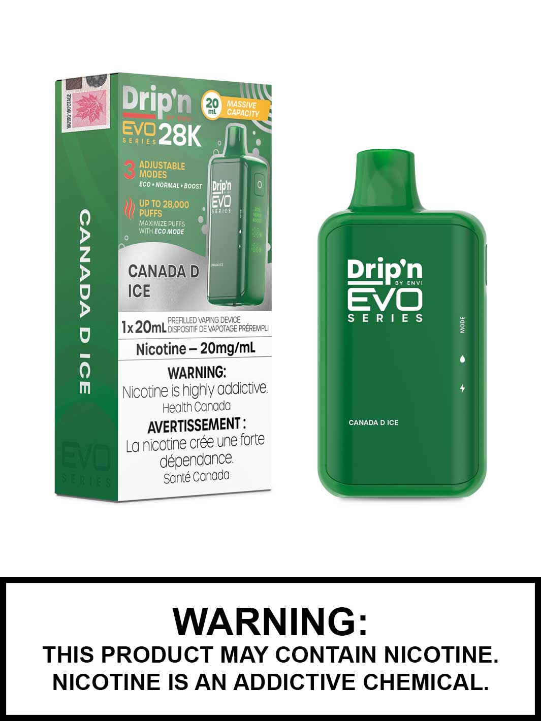 Canada D Ice Dripn EVO 28K Disposable Vape by ENVI, Vape360 Canada