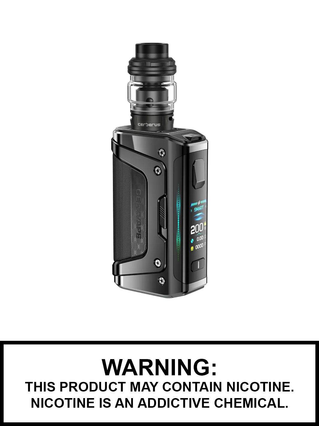 Carbon Black Geekvape Aegis Legend 5 Starter Kit with Cerberus SE Tank, Vape360 Canada