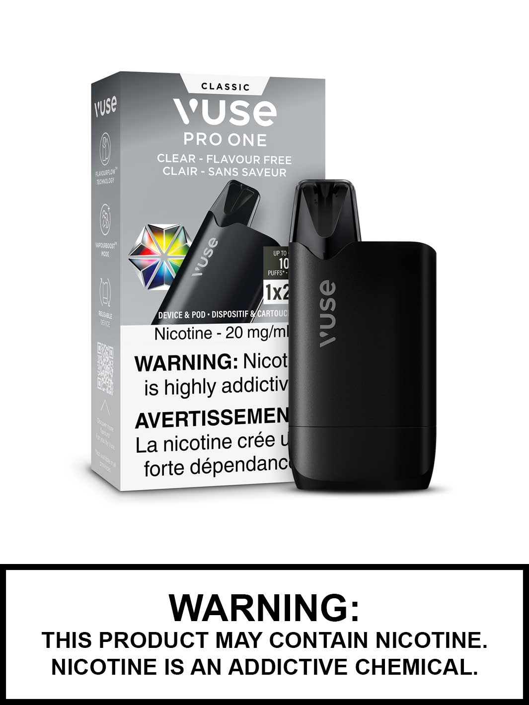 Clear Vuse Pro One Pod Kit, Vuse Vape Canada, Vape360