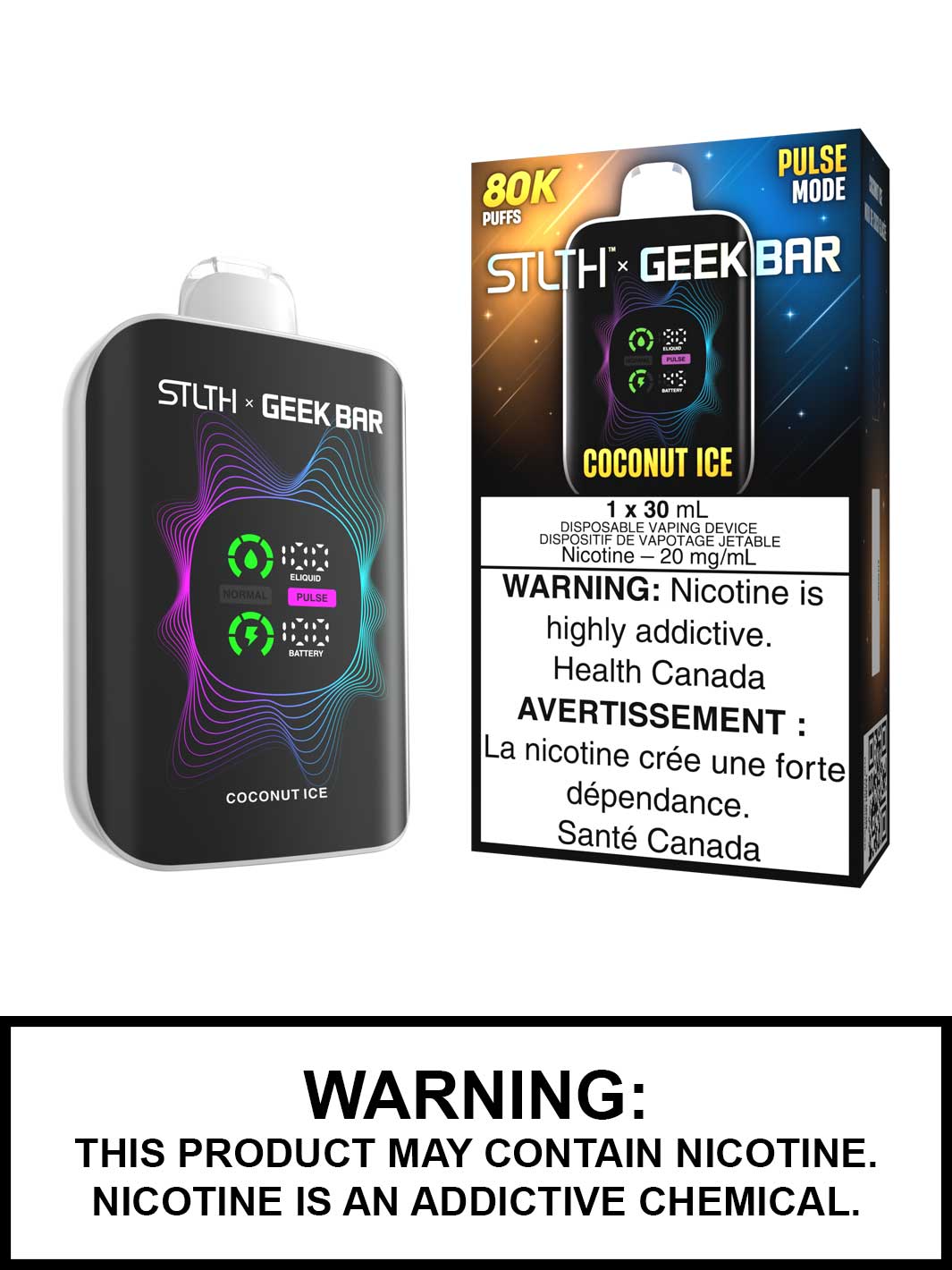 Coconut Ice STLTH x Geek Bar Disposable Vape, Geek Bar Pulse Canada, Vape360