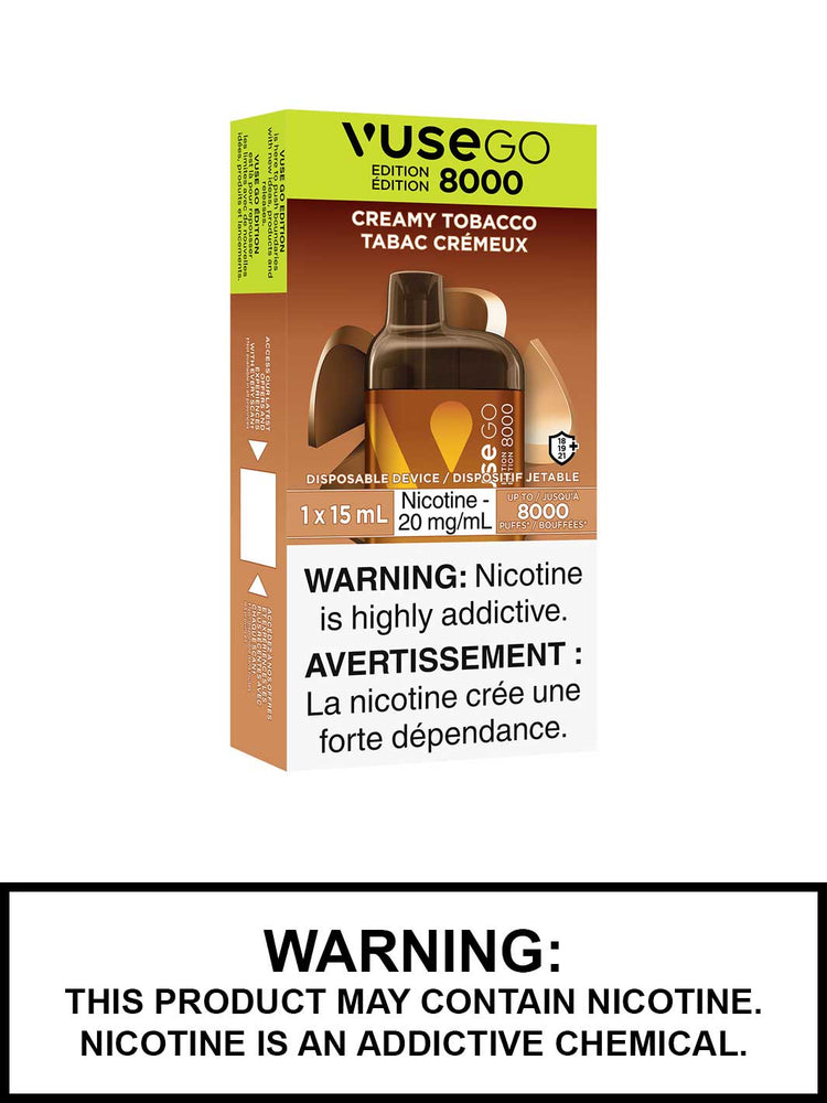Creamy Tobacco Vuse Go 8000 Disposable Vape, Vuse Vape Canada, Vape360