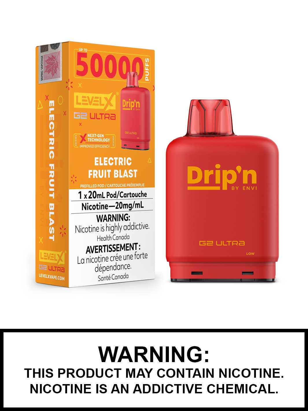Electric Fruit Blast Drip'n Level X Ultra Pods, 50K Puffs