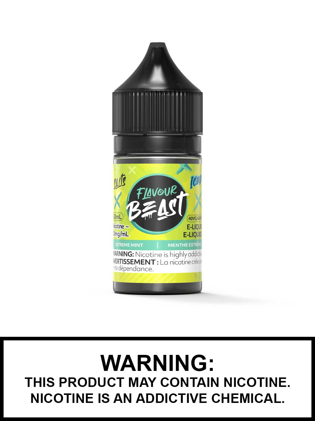 Extreme Mint Iced Flavour Beast Salt Nic - 30mL & 60mL Extreme Mint Iced Flavour Beast Salt Nic - 30mL & 60mL