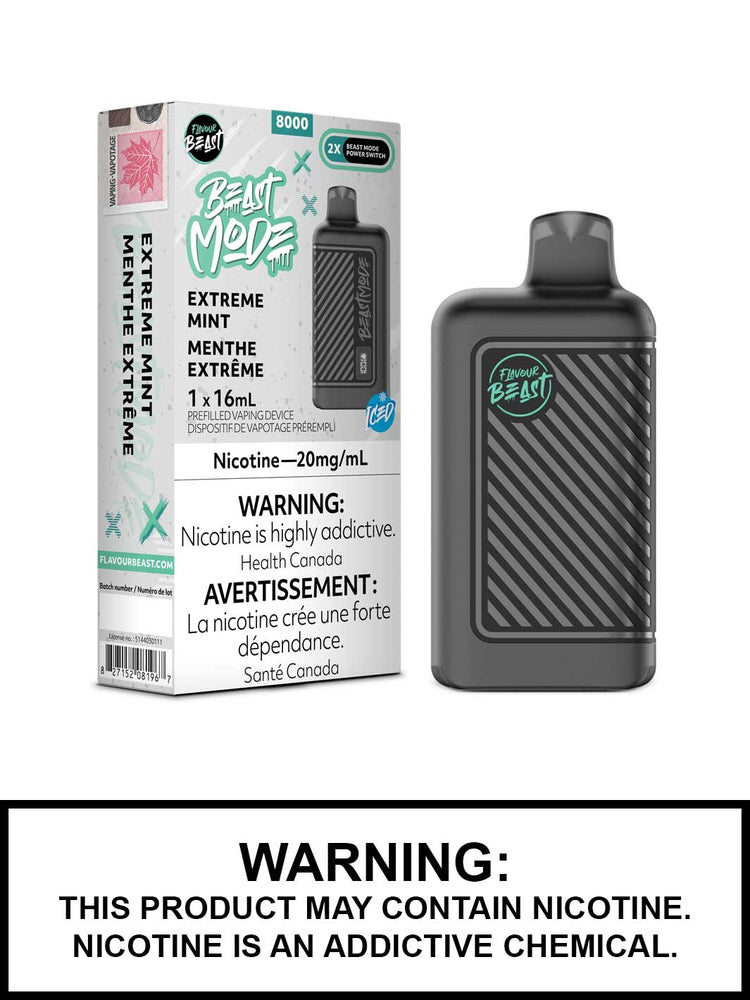 Extreme Mint Iced Flavour Beast Beast Mode Disposable Vape, Vape360 Canada