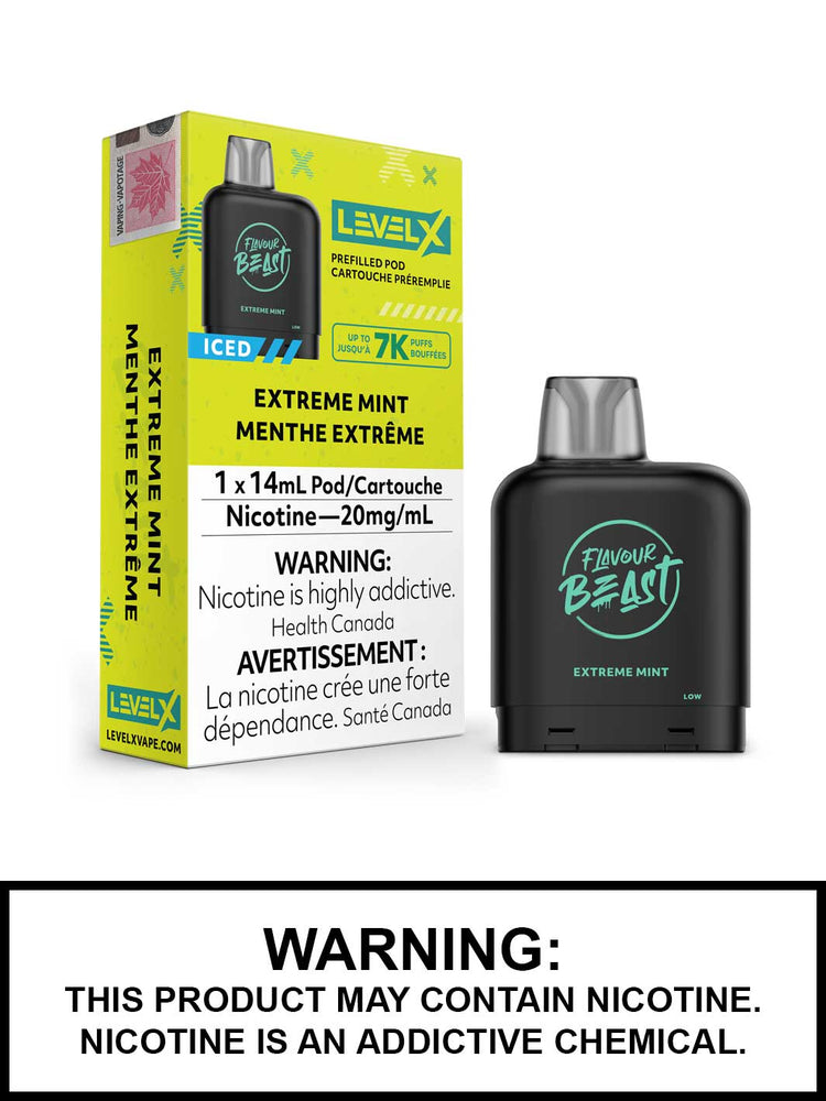 Extreme Mint Iced Level X Flavour Beast Pods, Vape360 Canada