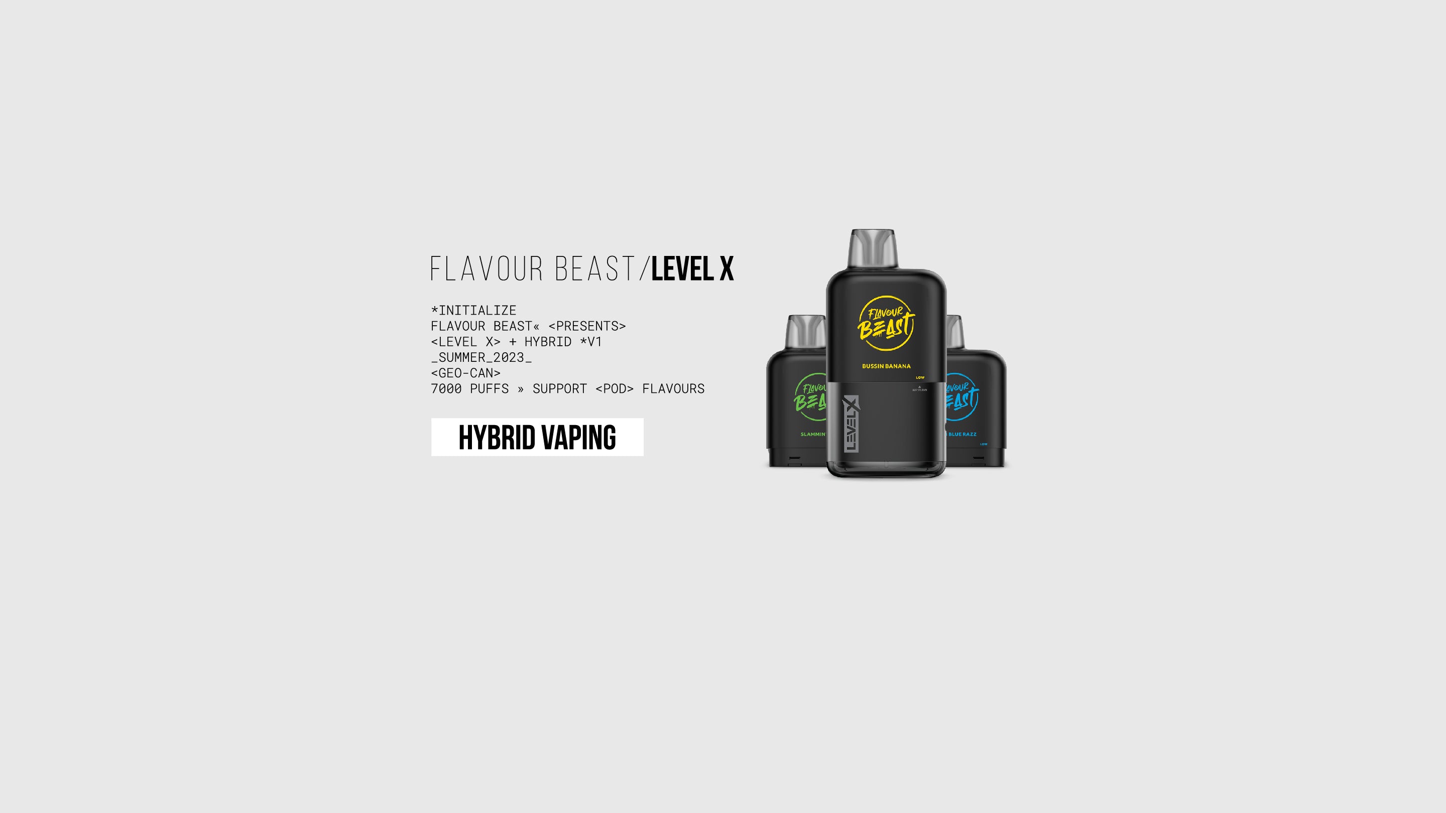Flavour Beast Level X Pods, 14mL Level X, 7000 Puffs, Flavour Beast Canada