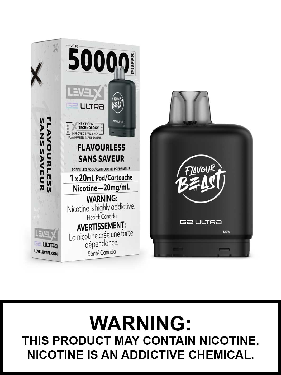 Flavourless Level X Ultra Pods by Flavour Beast, Level X Pods