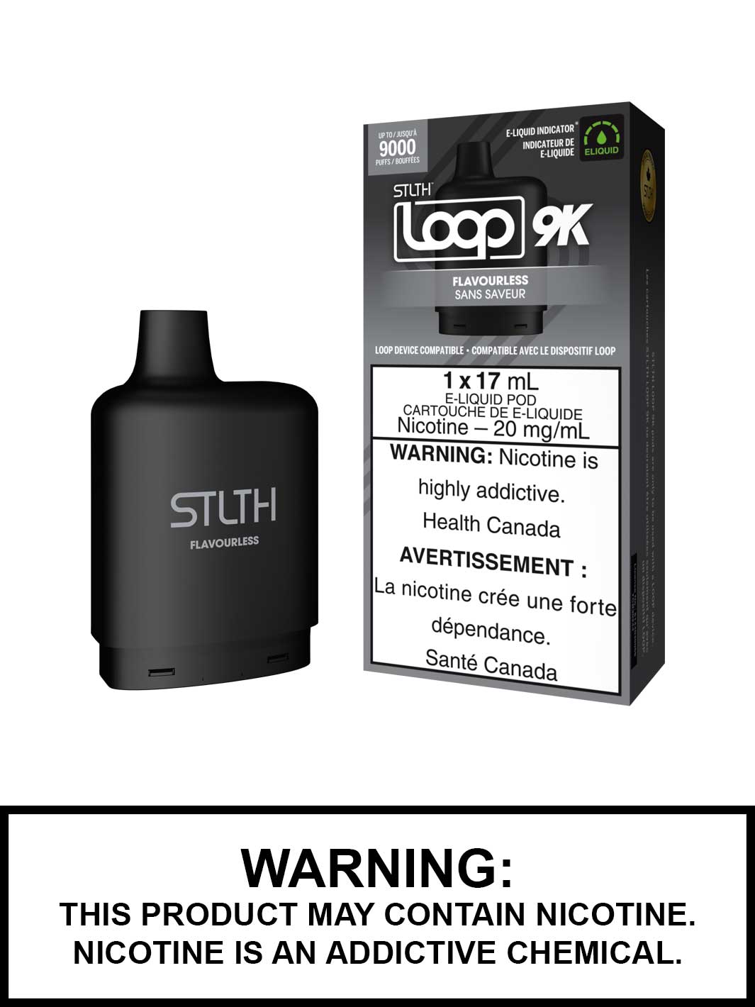 Flavourless STLTH Loop 9K Pods, Loop Pods, Vape360 Canada