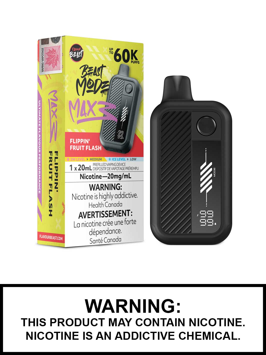 Flippin Fruit Flash Flavour Beast Beast Mode Max 3 60K Disposable Vape, Beast Vape