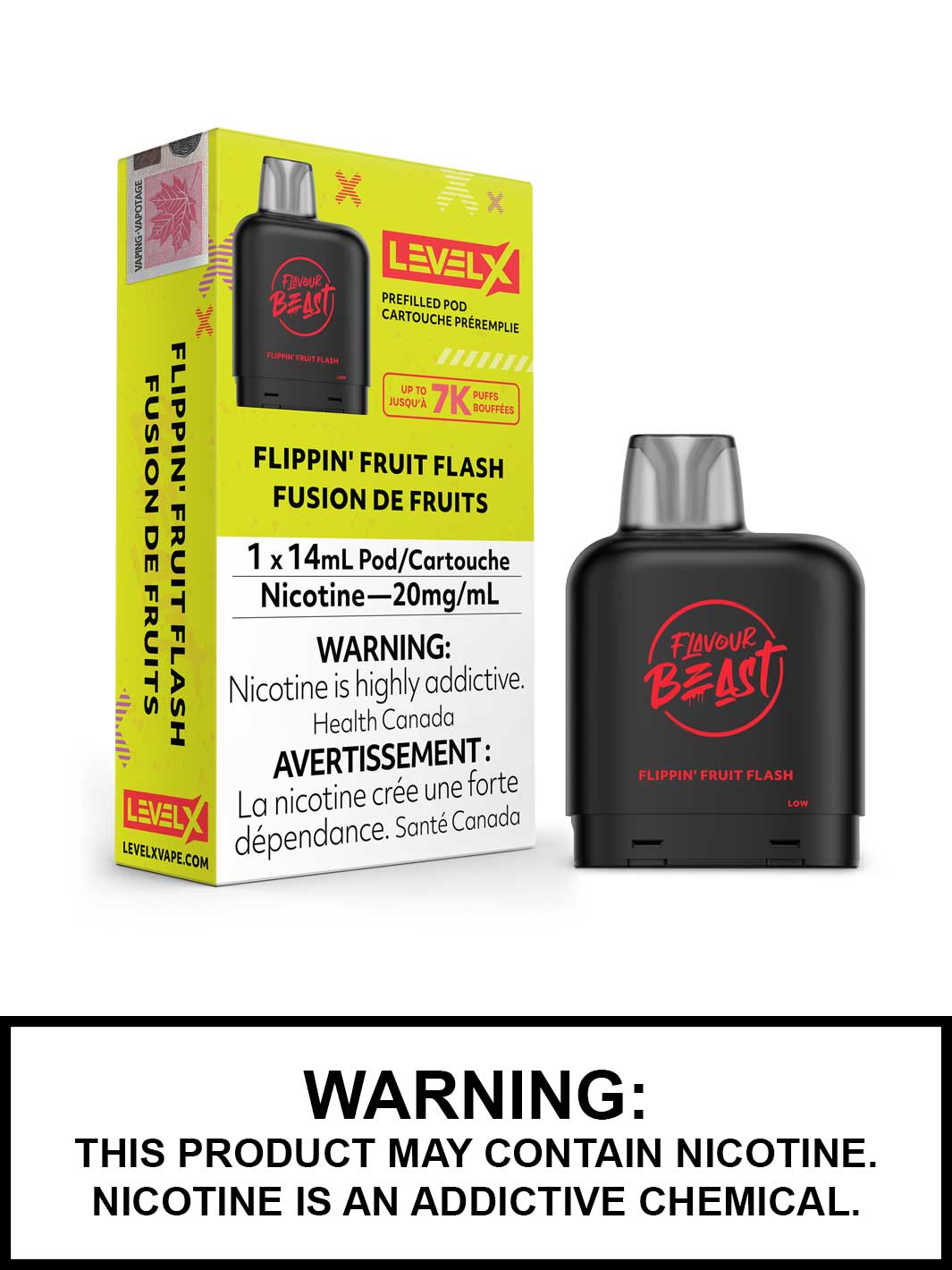 Flippin Fruit Flash Level X Flavour Beast Pods, Vape360 Canada