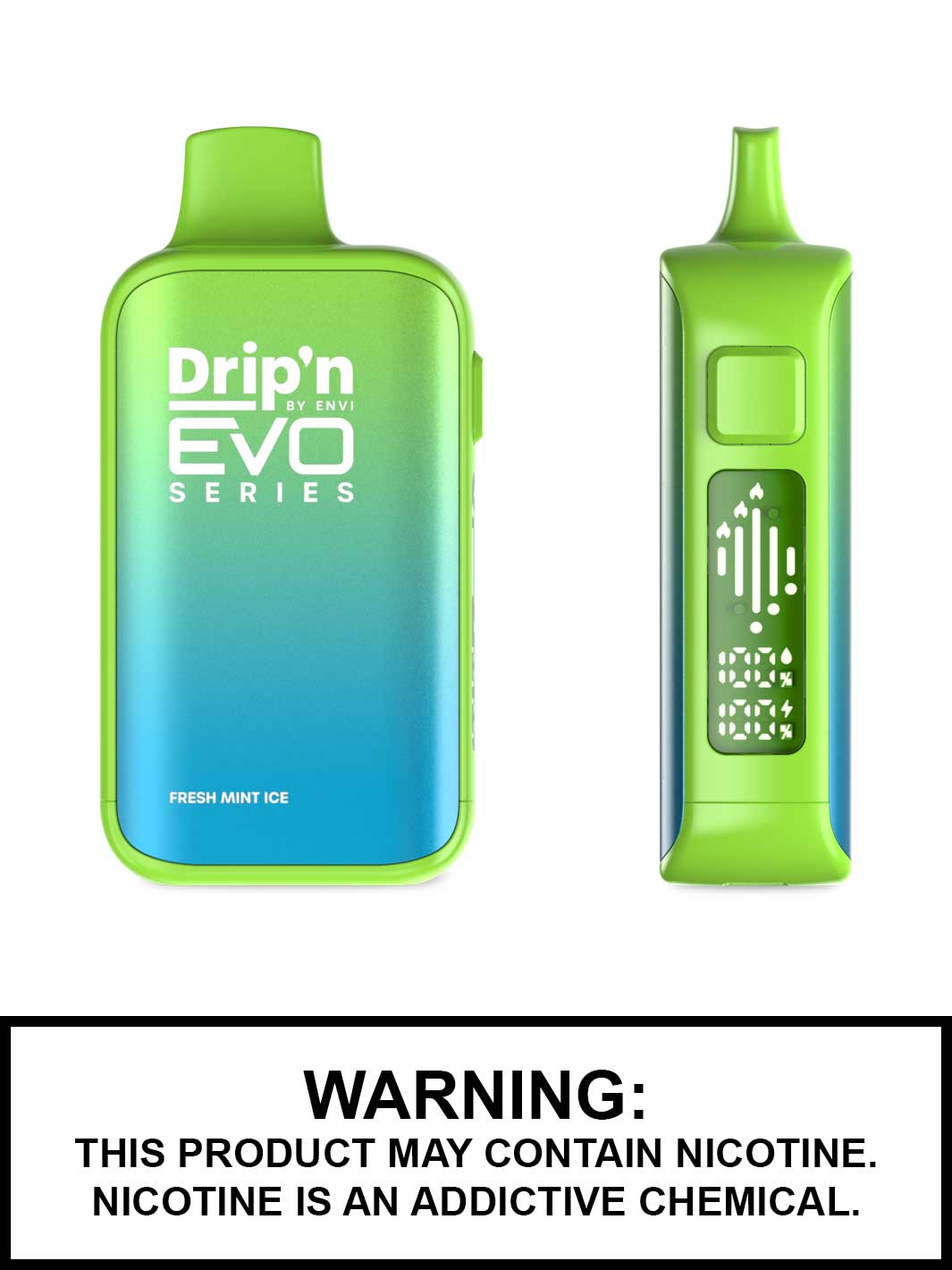 Fresh Mint Ice Dripn Evo 63K Disposable Vape, Drip'n Vape