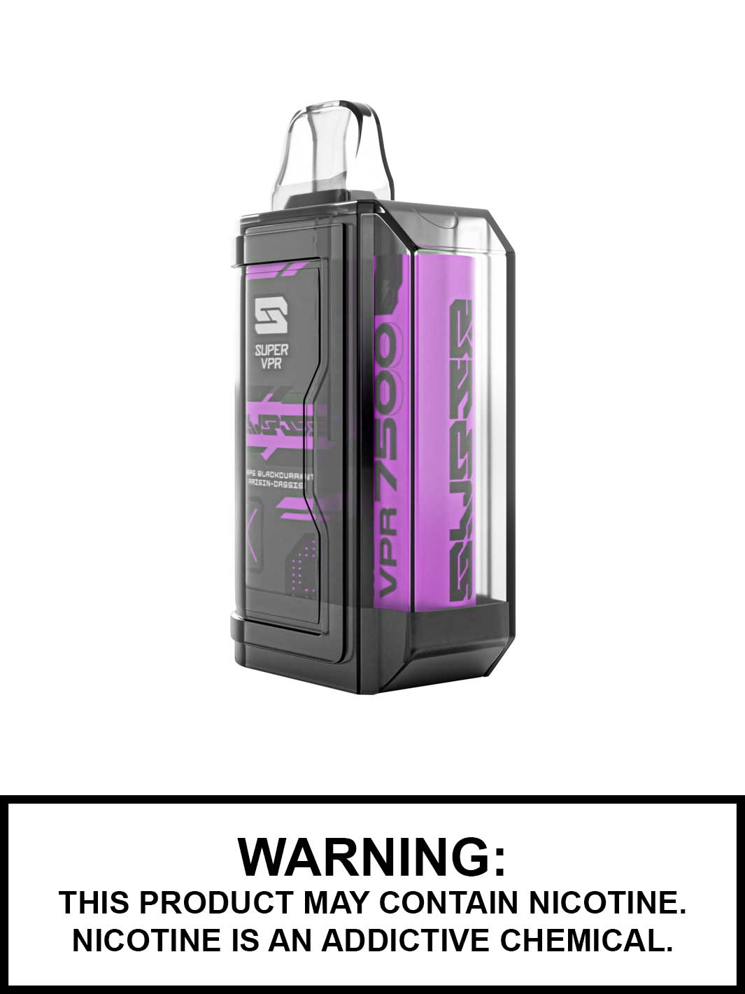Grape Blackcurrant Super VPR 7500 disposable vape, VPR 7500, Super VPR disposable vapes, Vape360 Canada