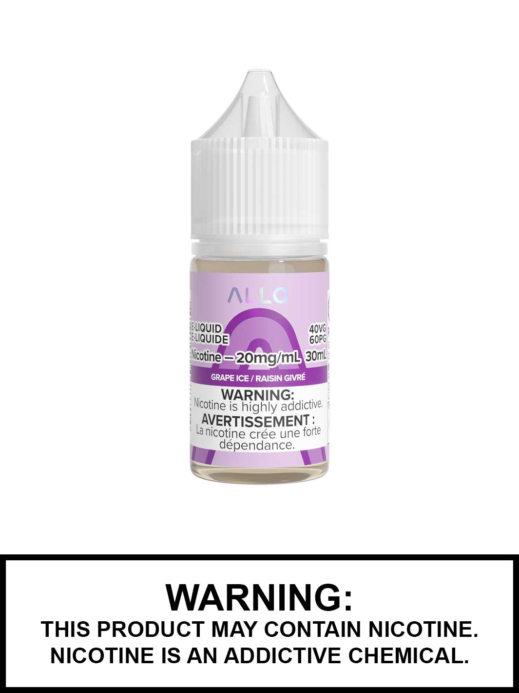Grape Ice Allo eLiquid, Allo Salts Vape Juice, Vape360 Canada