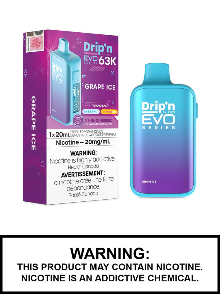 Grape Ice Dripn Evo 63K Disposable Vape, Drip'n Vape