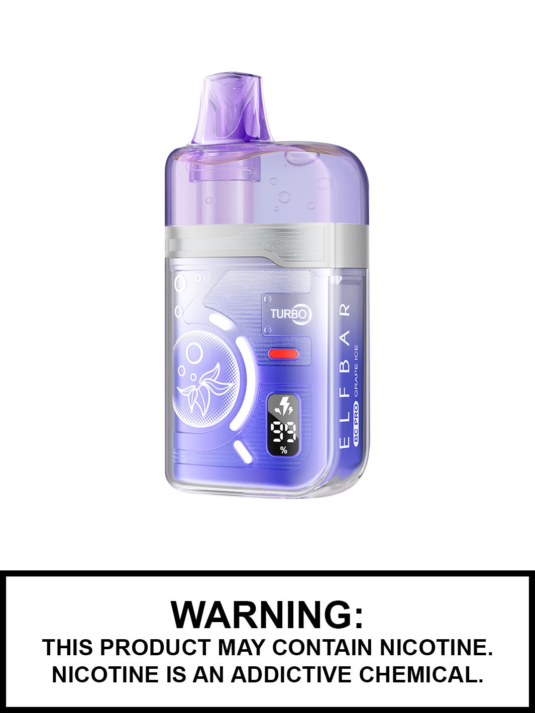 Grape Ice Elf Bar BC Pro 80K Disposable Vape, 80,000 Puff Disposable Vape