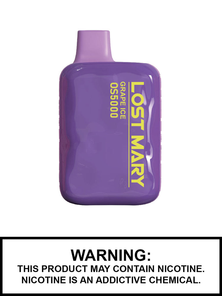 Lost Mary OS5000 Disposable Vape, Lost Mary Vape, Grape Ice Vape Juice, Vape360 Canada