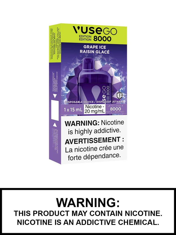 Grape Ice Vuse Go 8000 Disposable Vape, Vuse Vape Canada, Vape360