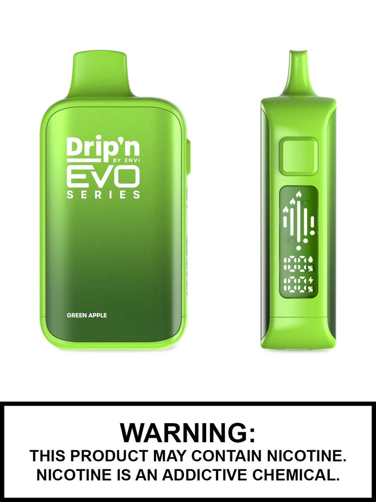 Green Apple Dripn Evo 63K Disposable Vape, Drip'n Vape