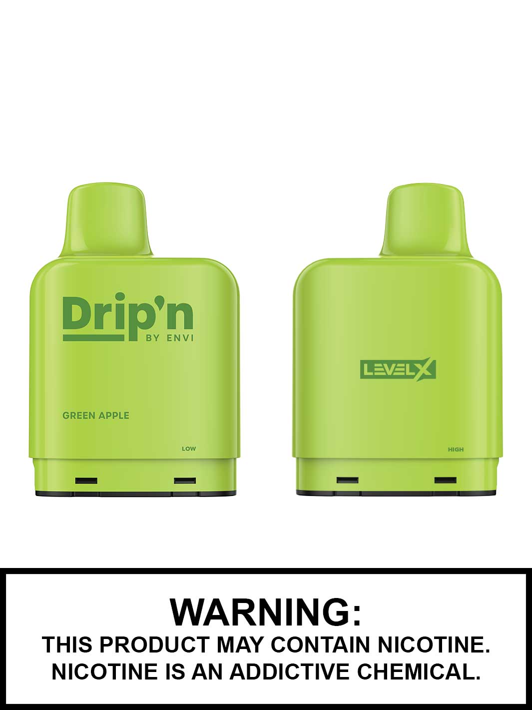 Green Apple Drip'n Level X Pods, Drip'n Vape Pods, Vape360 Canada