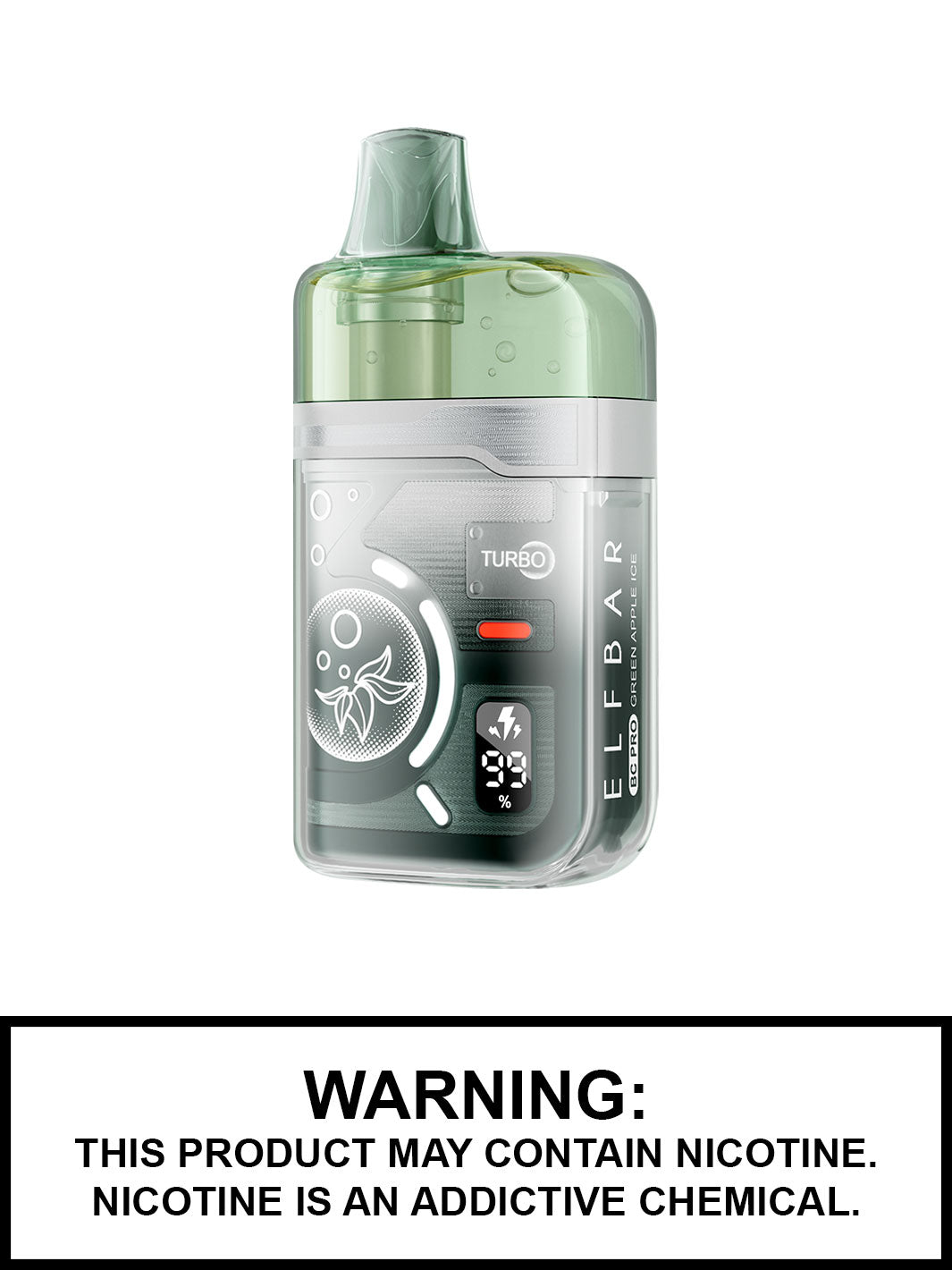 Green Apple Ice Elf Bar BC Pro 80K Disposable Vape, 80,000 Puff Disposable Vape