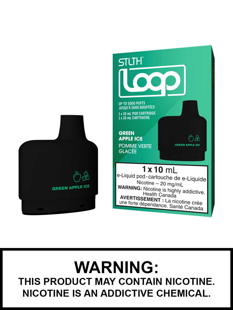 Green Apple Ice STLTH Loop Pods, Loop Vape Pods Canada, Vape360
