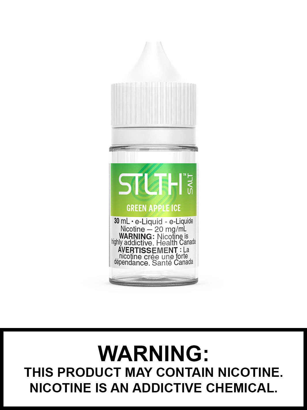 Green Apple Ice STLTH Salt Nic Vape Juice by STLTH Vape, Vape360 Canada