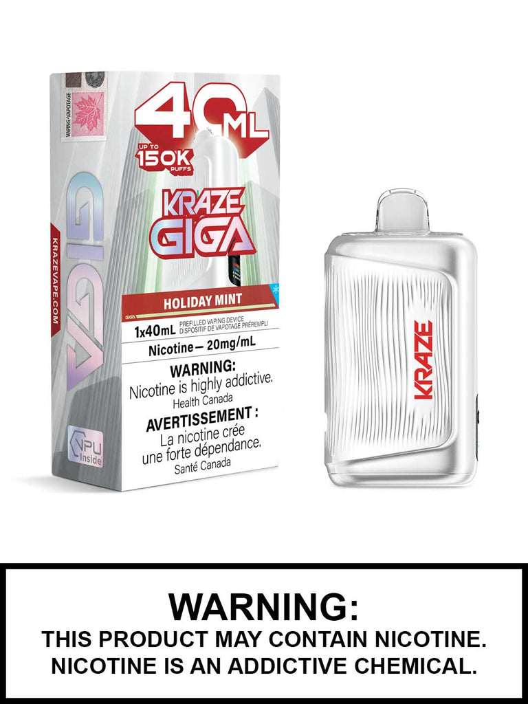 holiday disposable vape Mint Kraze Giga 150K Vapear vs. fumar: los Brand_Covert Colour:Royal Gold