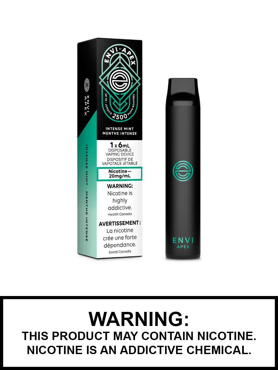 Intense Mint Envi Apex Disposable Vape, 2500 Puffs