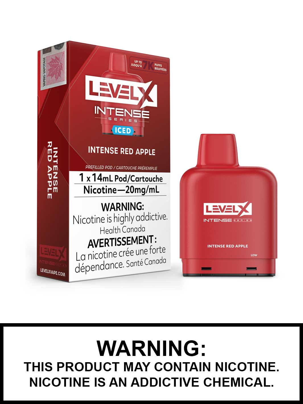 Intense Red Apple Iced Level X Intense Series Pods, Vape360 Canada