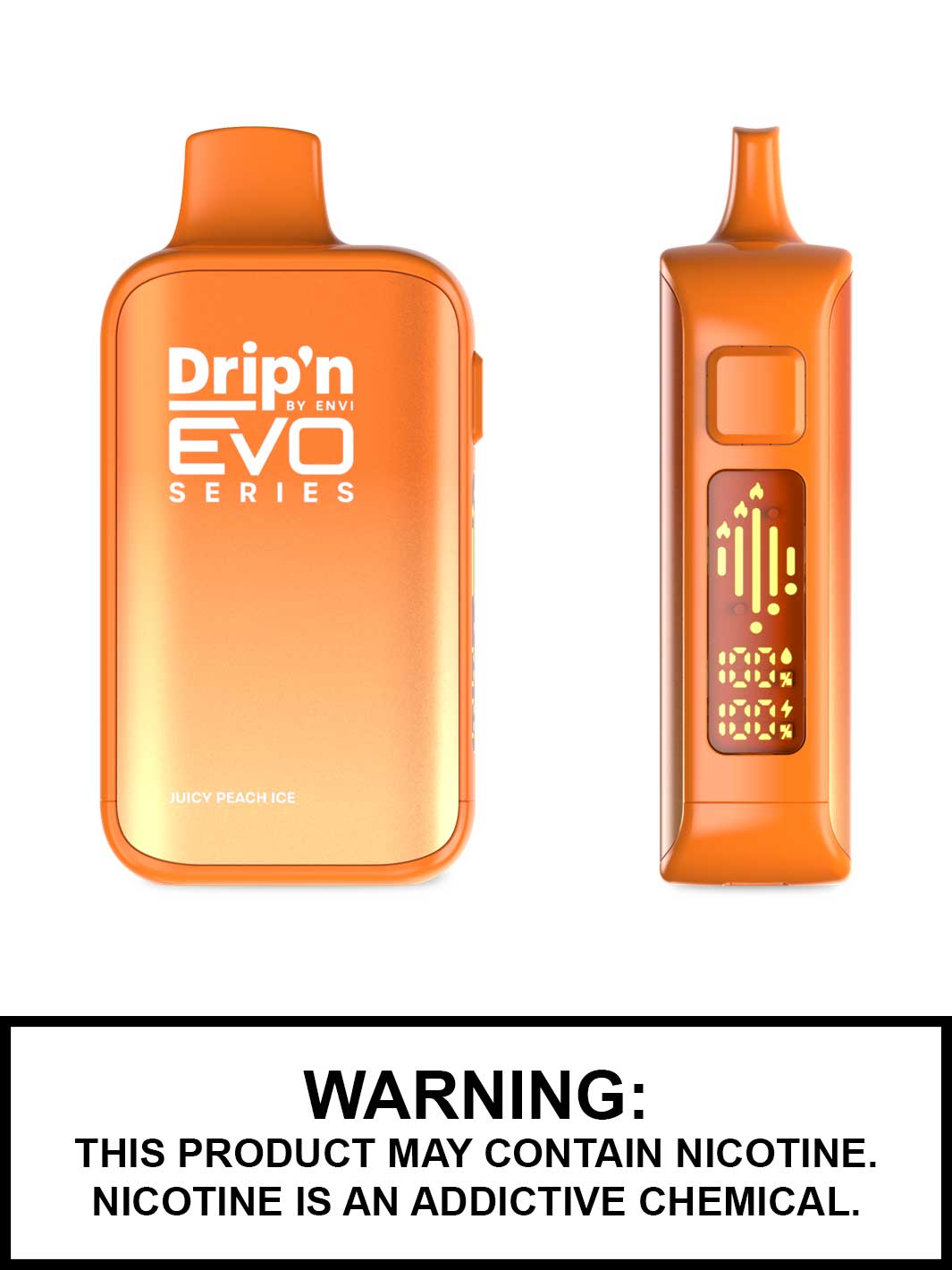 Juicy Peach Ice Watermelon Dripn Evo 63K Disposable Vape, Drip'n Vape