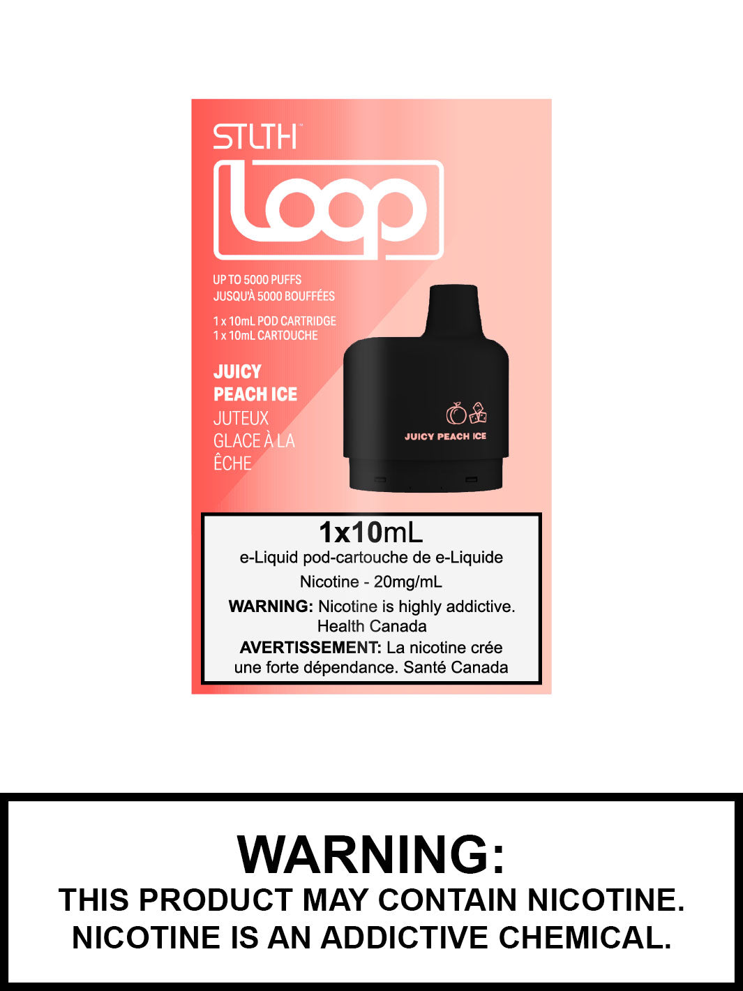 Juicy Peach Ice STLTH Loop Pods, Loop Vape Pods Canada, Vape360