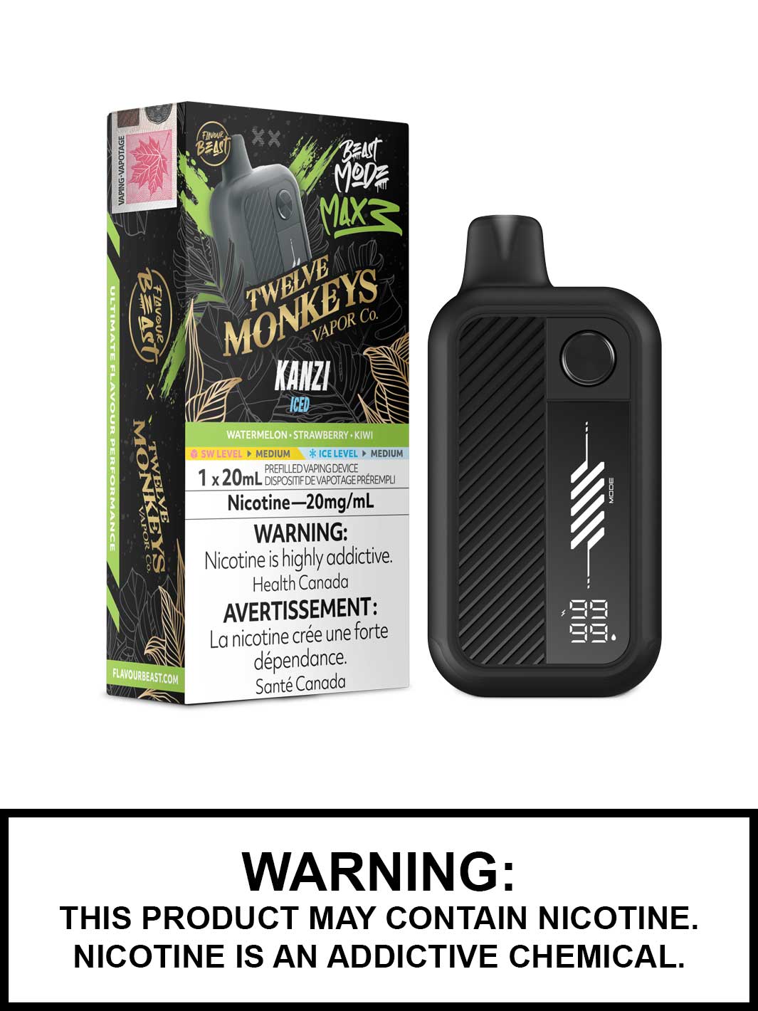 Kanzi Iced Flavour Beast Beast Mode Max 3 60K Disposable Vape, Beast Vape