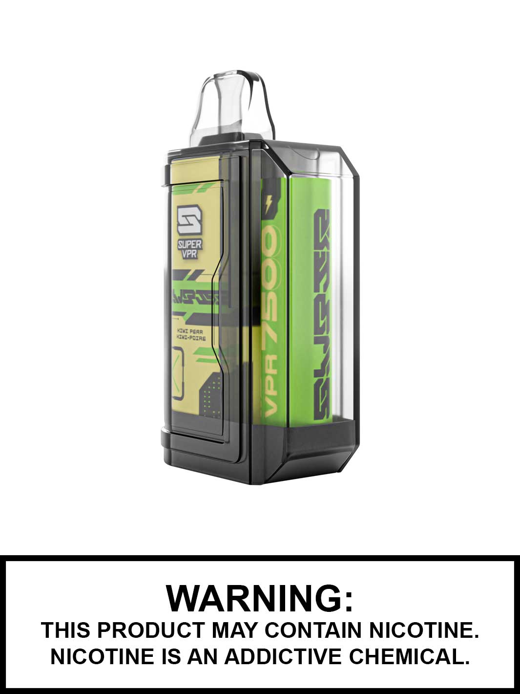 Kiwi Pear Super VPR 7500 disposable vape, VPR 7500, Super VPR disposable vapes, Vape360 Canada