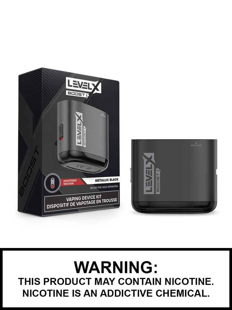 Level X Boost Vape Device Metallic Black, Level X Vape, Vape360 Canada