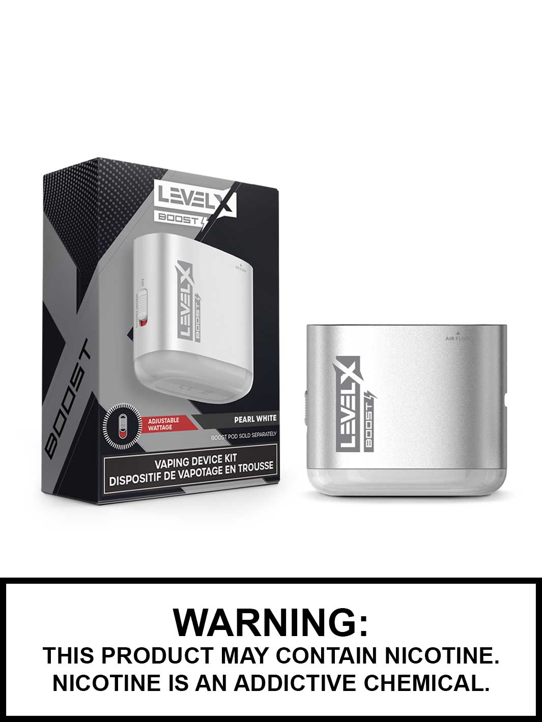 Level X Boost Vape Device Pearl White, Level X Vape, Vape360 Canada