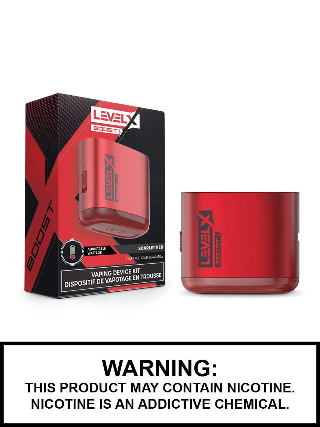 Level X Boost Vape Device Scarlet Red, Level X Vape, Vape360 Canada