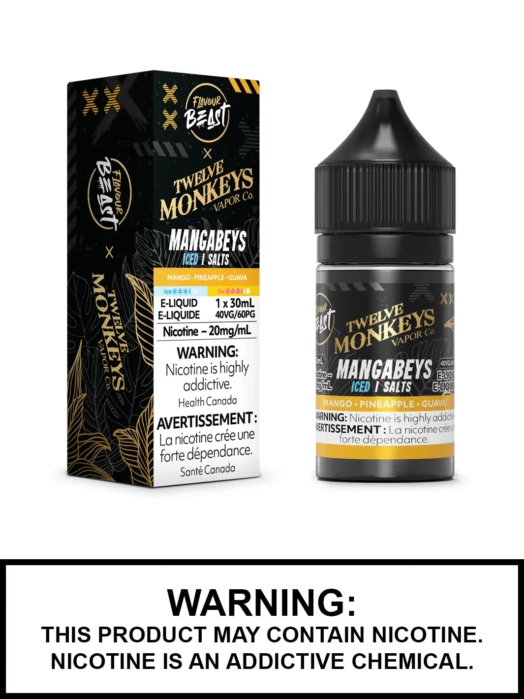 Mangabeys Iced Flavour Beast x Twelve Monkeys Salt Nic Vape Juice, 20mg