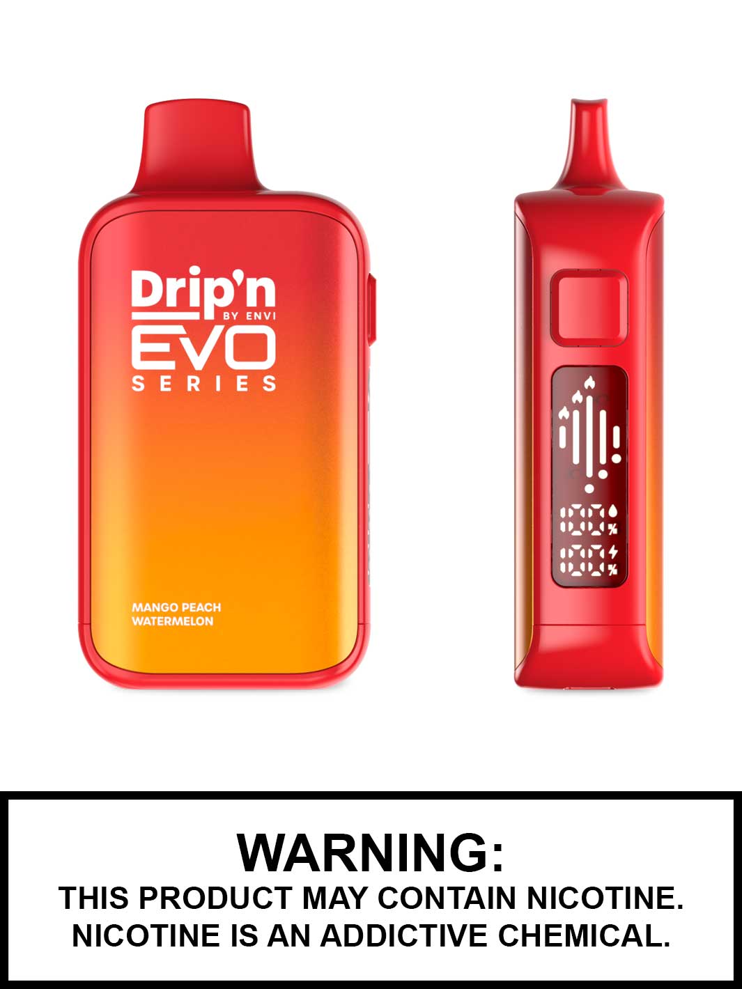 Mango Peach Watermelon Dripn Evo 63K Disposable Vape, Drip'n Vape