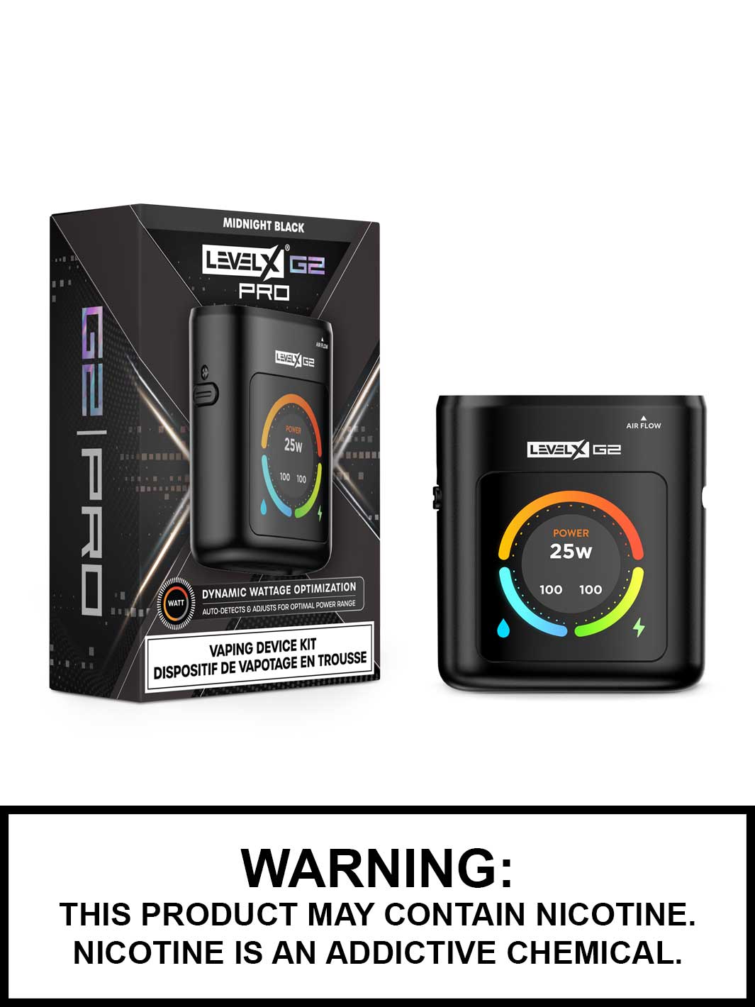 Midnight Black Level X Boost G2 Pro Device, Level X Battery, Vape360 Canada