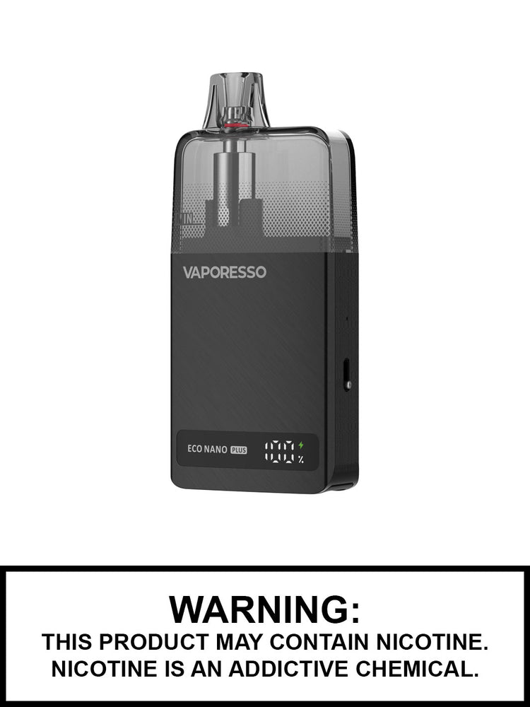 Midnight Black Vaporesso Eco Nano Plus Pod Kit, Vaporesso Vape, Side Angle