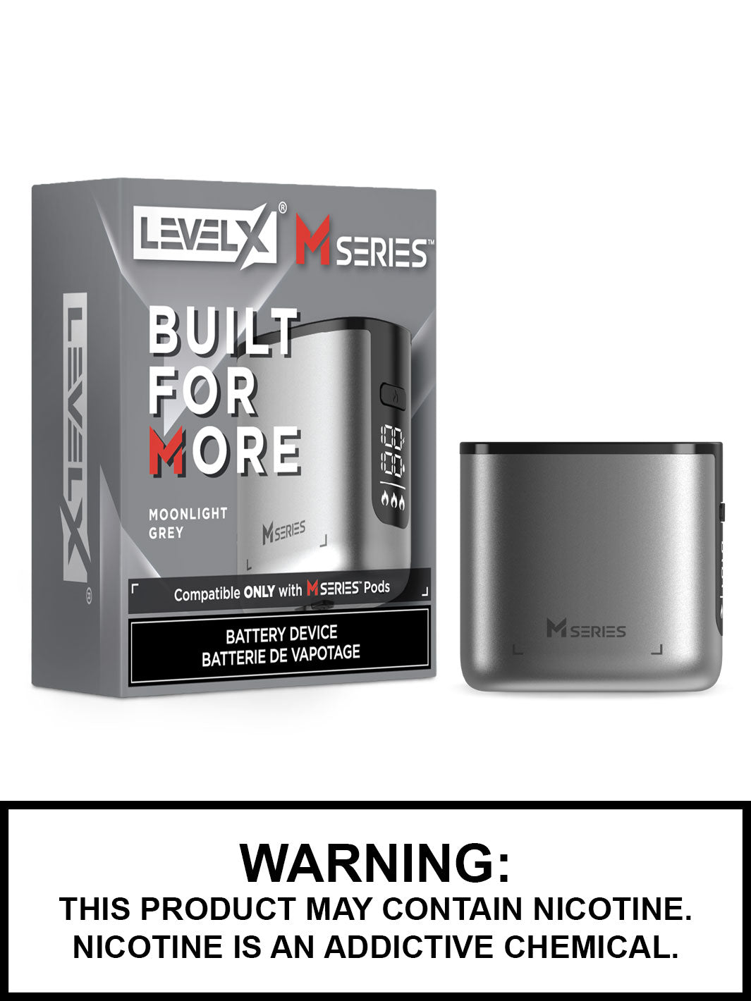 Moonlight Grey Level X M Series Battery, 1000mAh
