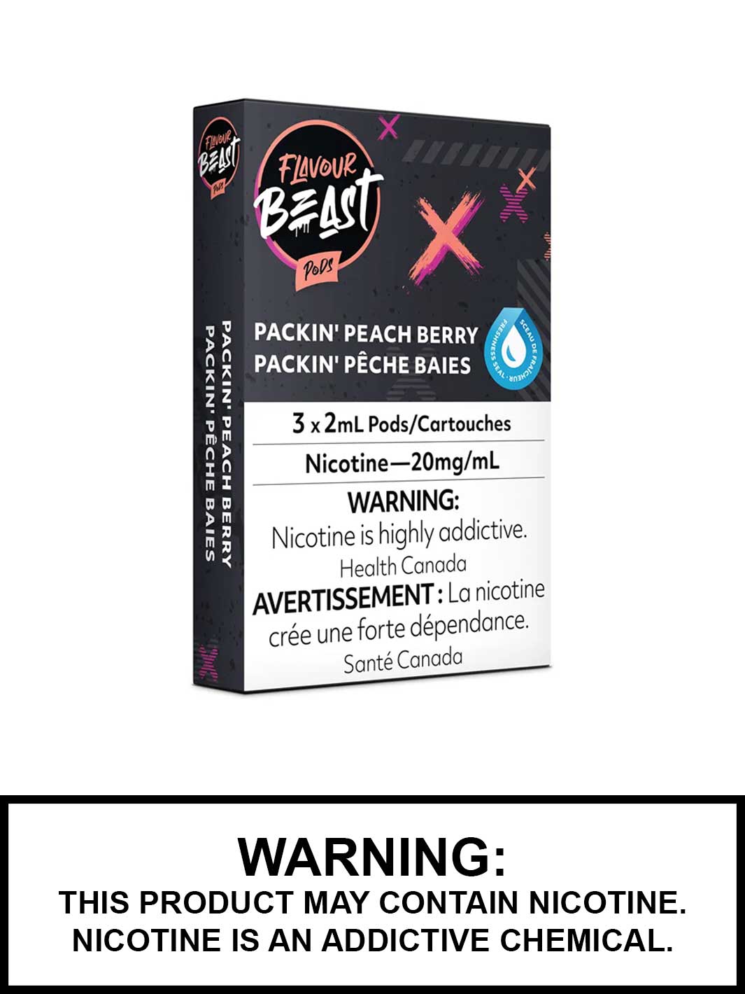 Packin' Peach Berry Flavour Beast Pods, STLH Compatible Pods, Vape360 Canada