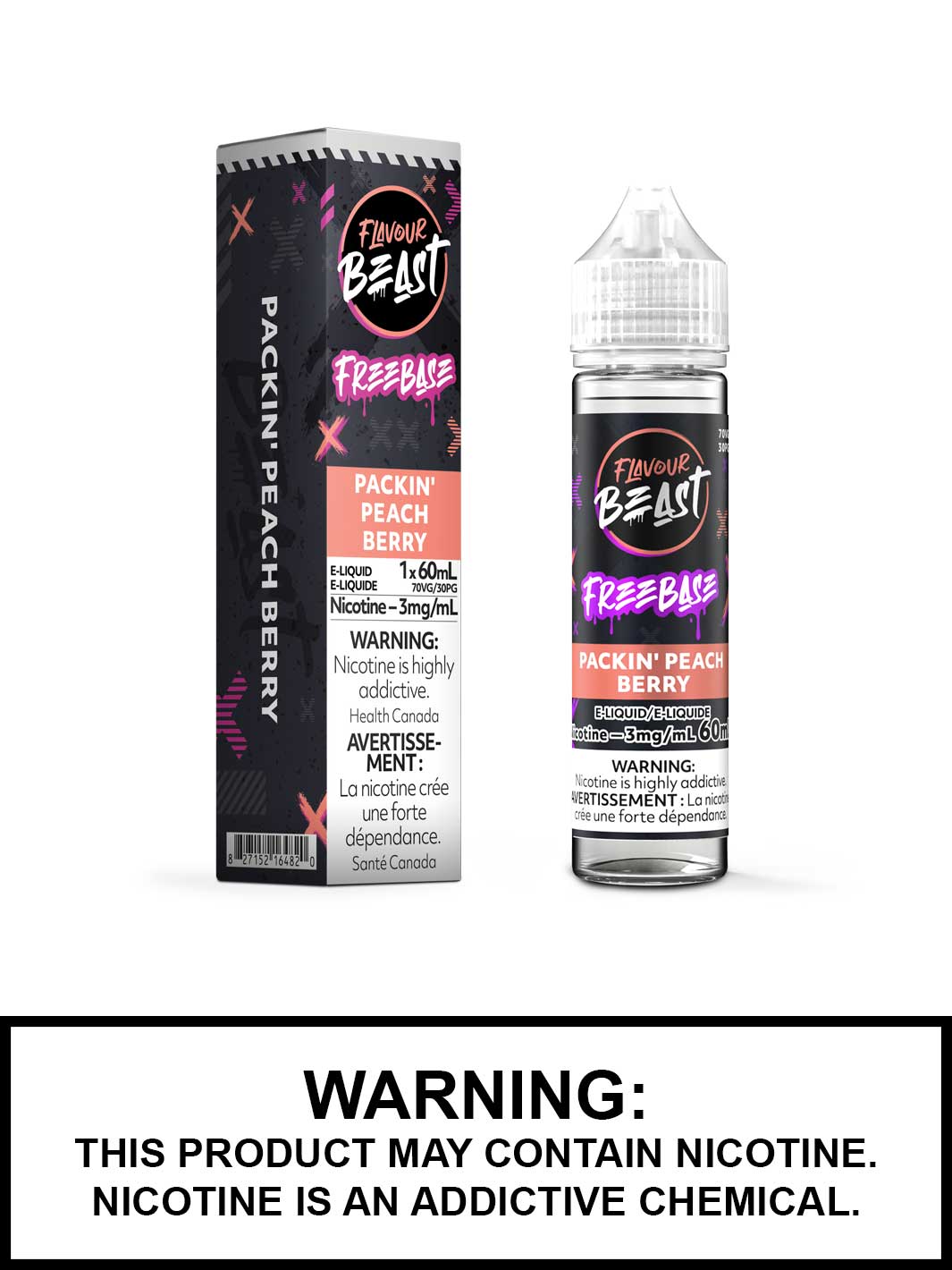 Packin Peach Berry Flavour Beast Vape Juice - 60mL Packin Peach Berry Flavour Beast Vape Juice - 60mL